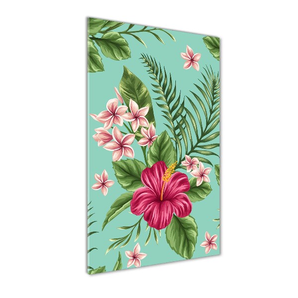 Obraz zdjęcie na ścianę akryl pionowy Hawajskie kwiaty