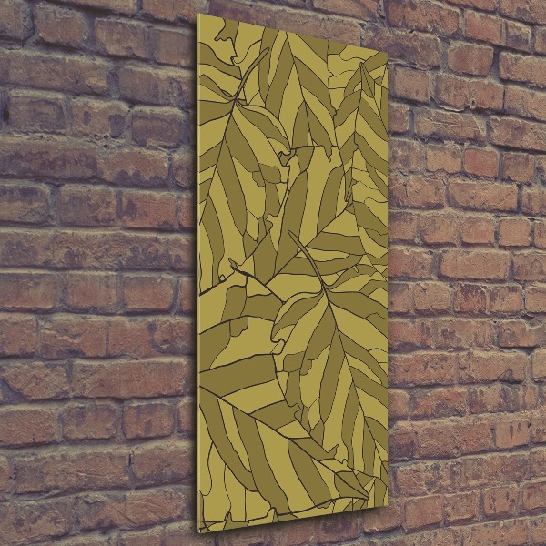 Obraz zdjęcie na ścianę akryl pionowy Liście