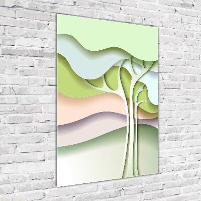 Staand foto op plexiglas Abstracte boom