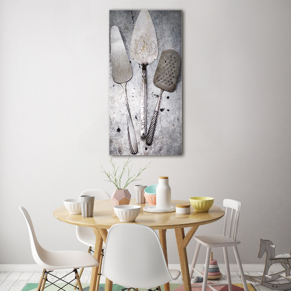 Staand foto plexiglas Metalen bestek