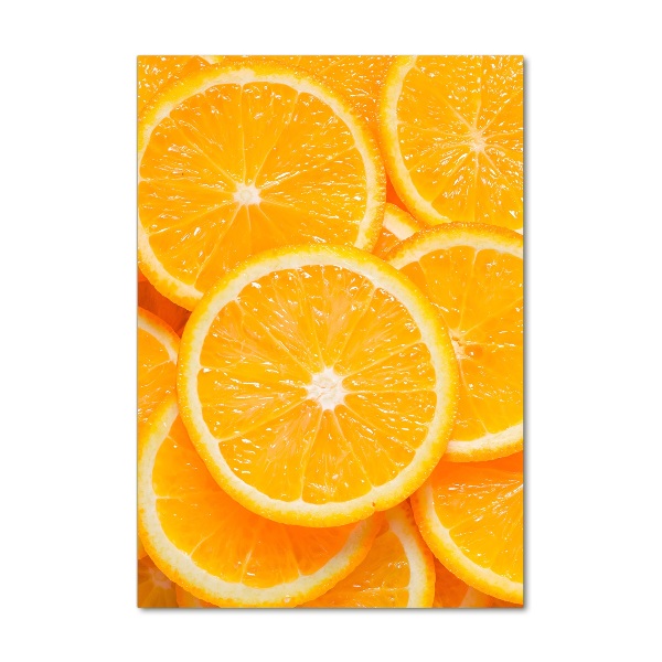 Foto obraz szkło akryl pionowy Plastry pomarańczy