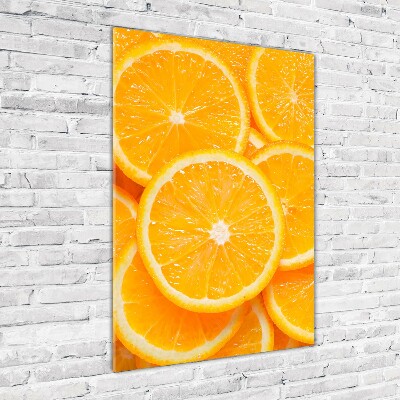 Foto obraz szkło akryl pionowy Plastry pomarańczy