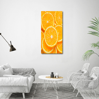 Foto obraz szkło akryl pionowy Plastry pomarańczy
