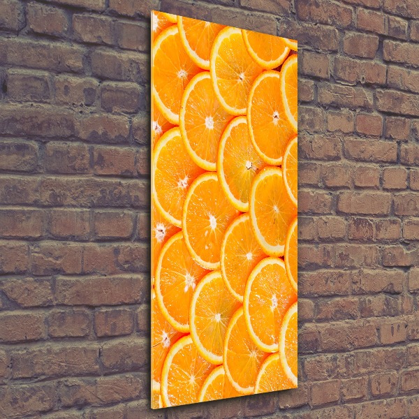 Foto obraz szkło akryl pionowy Plastry pomarańczy