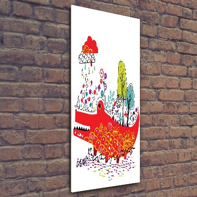 Obraz zdjęcie szkło akryl pionowy Krokodyl