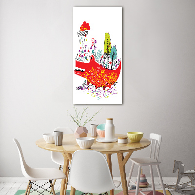 Obraz zdjęcie szkło akryl pionowy Krokodyl