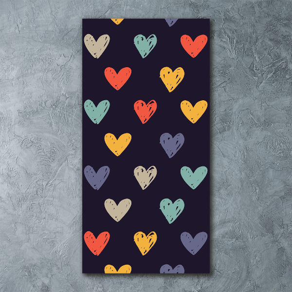 Staand foto op plexiglas Kleurrijke harten