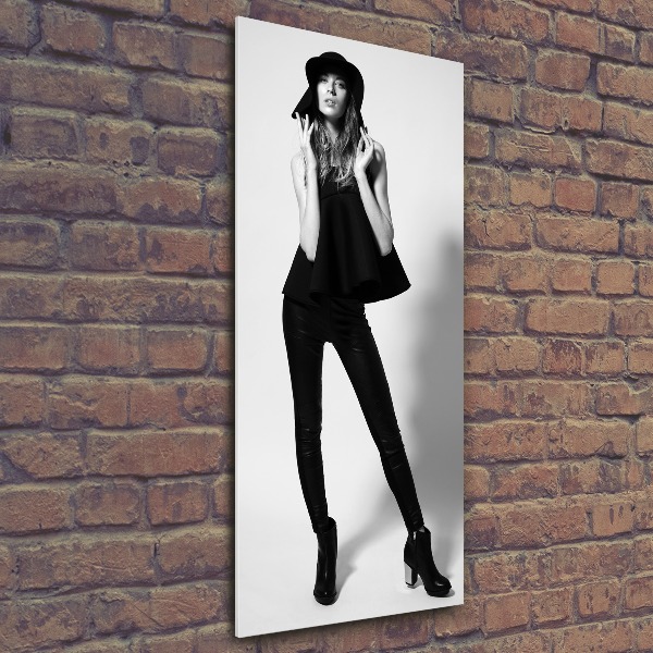 Staand foto in plexiglas Vrouw in het zwart