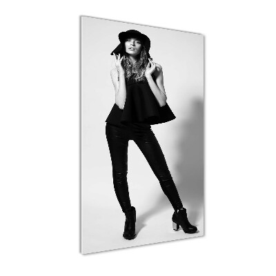 Foto obraz akryl pionowy Kobieta w czerni