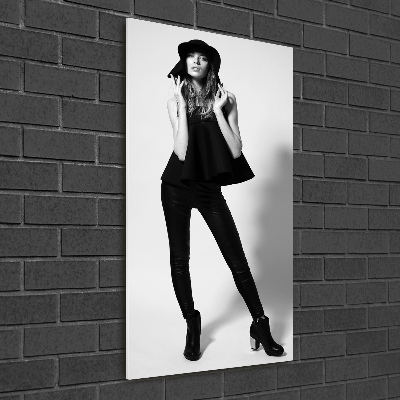 Foto obraz akryl pionowy Kobieta w czerni