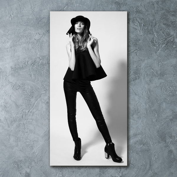 Foto obraz akryl pionowy Kobieta w czerni