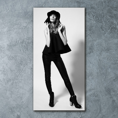 Foto obraz akryl pionowy Kobieta w czerni