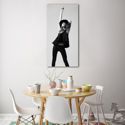 Staand foto op plexiglas Vrouw in het zwart