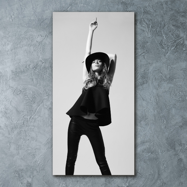 Foto obraz akryl pionowy Kobieta w czerni