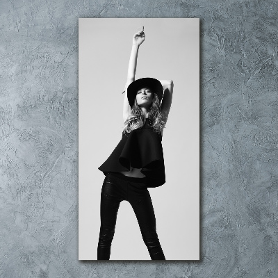 Foto obraz akryl pionowy Kobieta w czerni