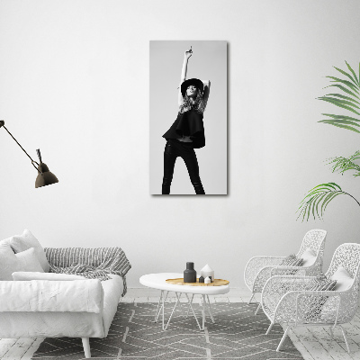 Staand foto op plexiglas Vrouw in het zwart