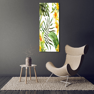 Staand plexiglas foto Tropische bloemen