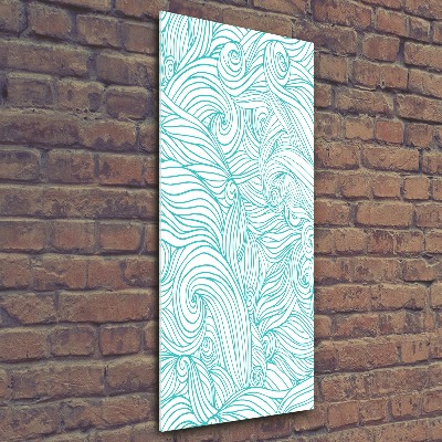 Foto obraz szkło akryl pionowy Niebieskie fale