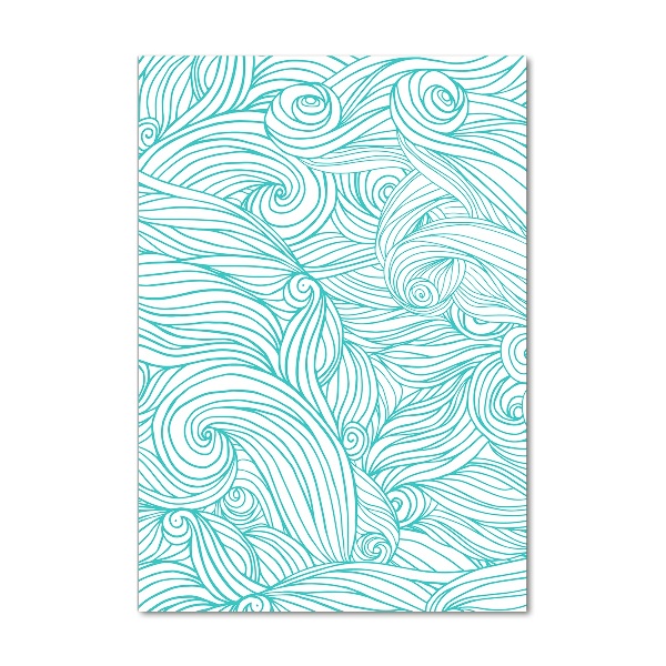 Foto obraz szkło akryl pionowy Niebieskie fale