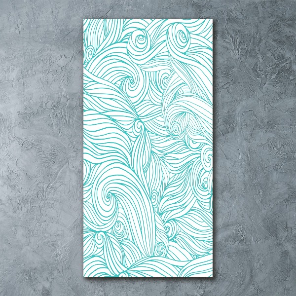 Staand foto op plexiglas Blauwe golven