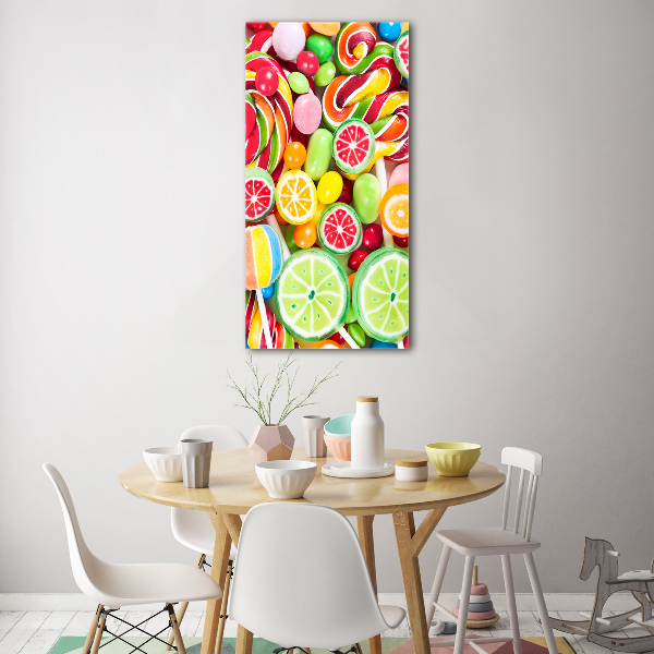 Obraz zdjęcie szkło akryl pionowy Kolorowe cukierki