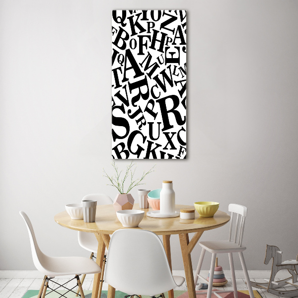 Foto obraz szkło akryl pionowy Alfabet