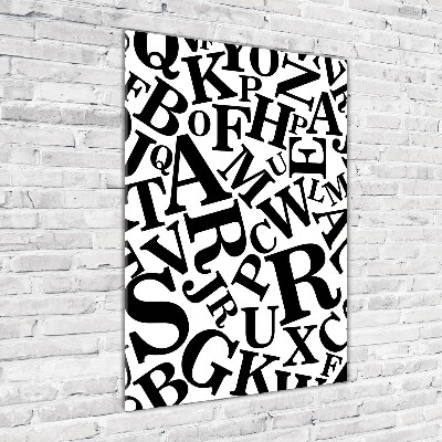 Foto obraz szkło akryl pionowy Alfabet