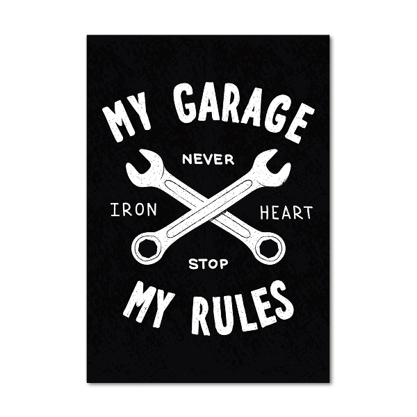 Staand foto in plexiglas Mijn garage