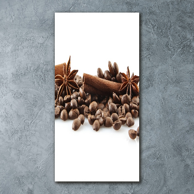 Obraz zdjęcie szkło akryl pionowy Ziarna kawy