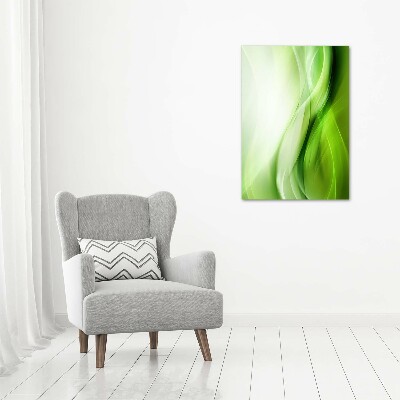 Foto obraz szkło akryl pionowy Zielone fale tło