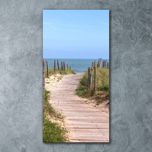Staand foto in plexiglas Pad naar het strand