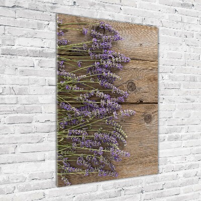 Staand plexiglas foto Lavendel op hout