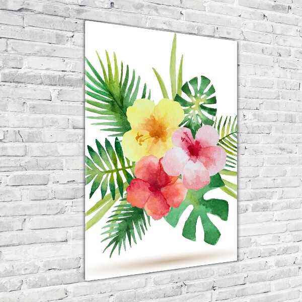 Staand plexiglas foto Hawaiiaanse bloemen