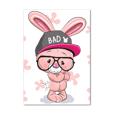 Staand foto in plexiglas Konijn in een hoed