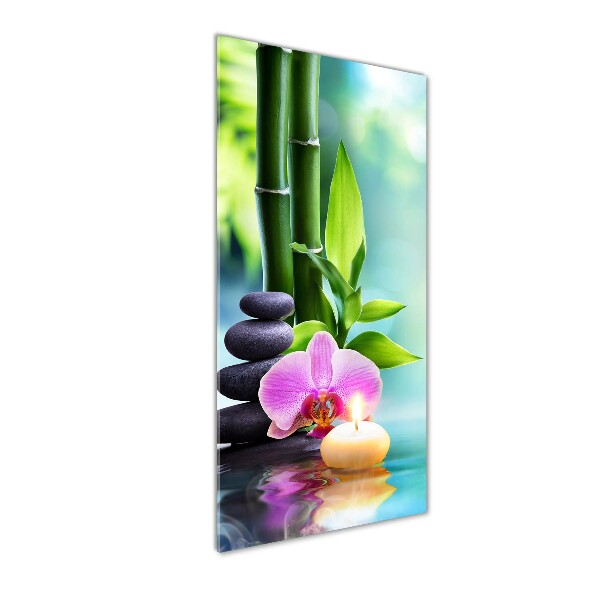Staand foto plexiglas Orchidee en bamboe