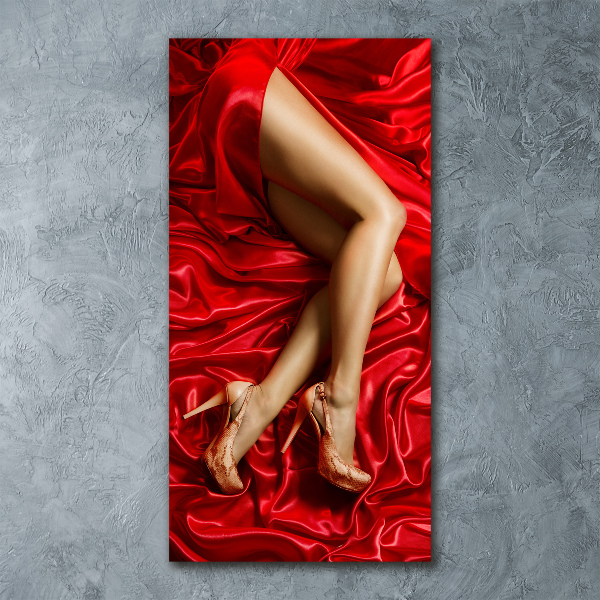 Staand foto op plexiglas Benen op satijn