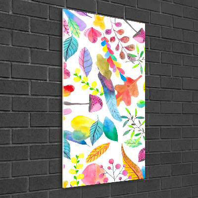 Staand foto in plexiglas Bladeren en paddenstoelen