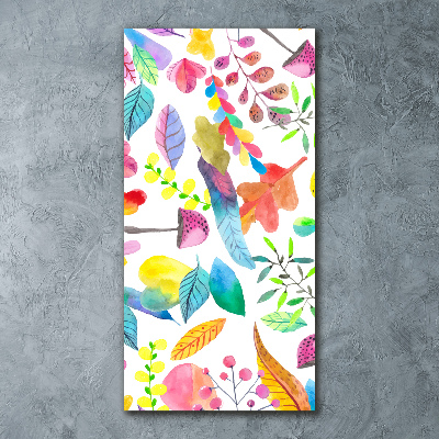 Staand foto in plexiglas Bladeren en paddenstoelen