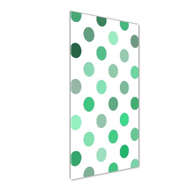 Staand foto op plexiglas Groene stippen