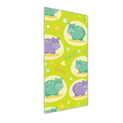 Obraz zdjęcie na ścianę akryl pionowy Hipopotamy