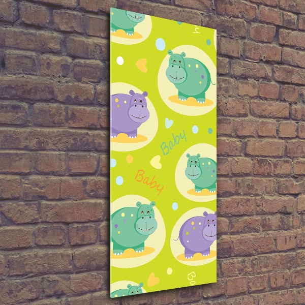 Staand foto op plexiglas Nijlpaarden