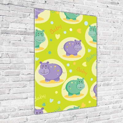 Staand foto op plexiglas Nijlpaarden