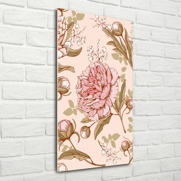 Staand foto in plexiglas Pioenrozen