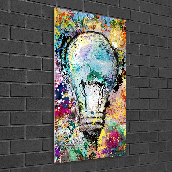 Staand plexiglas foto Kleurrijke gloeilamp