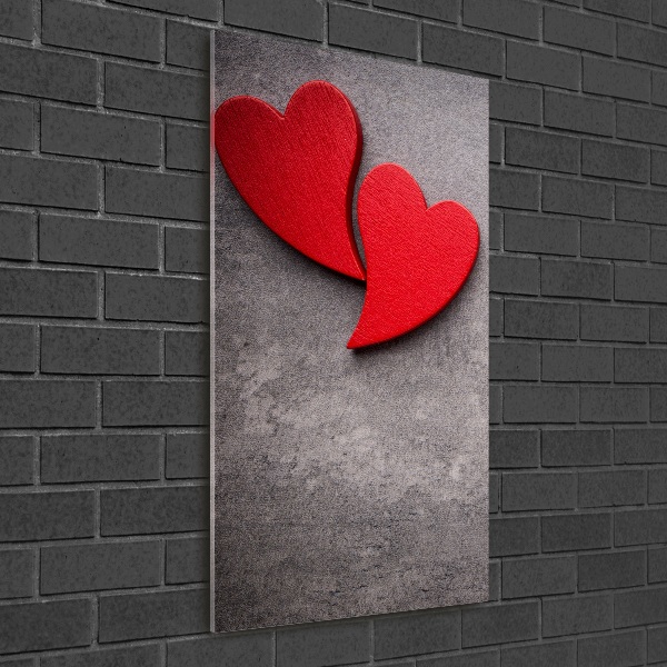 Staand foto op plexiglas Rode harten
