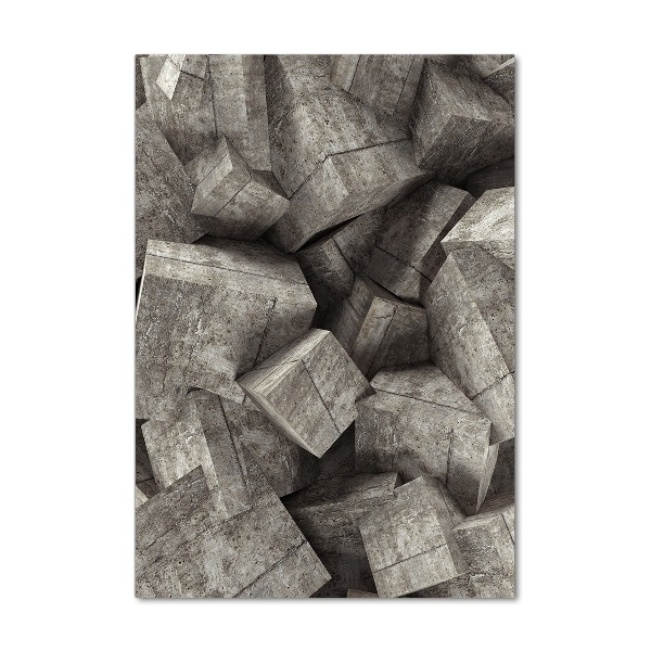 Staand foto plexiglas Betonnen kubussen