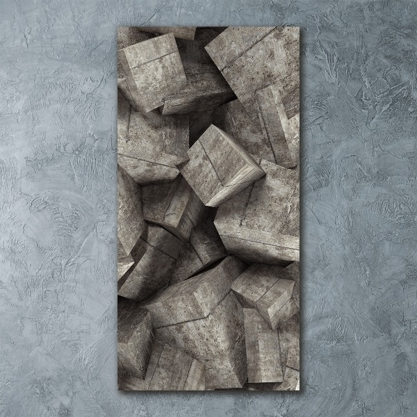 Staand foto plexiglas Betonnen kubussen