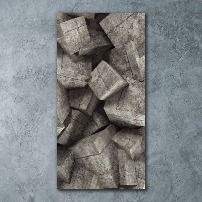 Staand foto plexiglas Betonnen kubussen