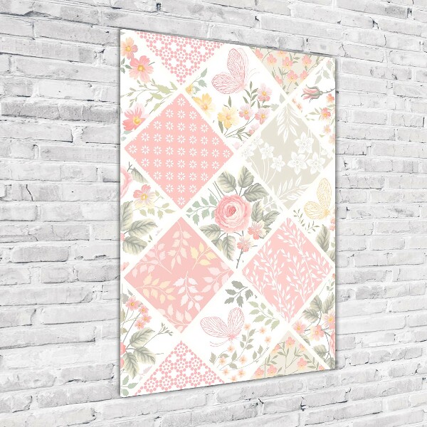 Staand foto in plexiglas Bloemenpatroon