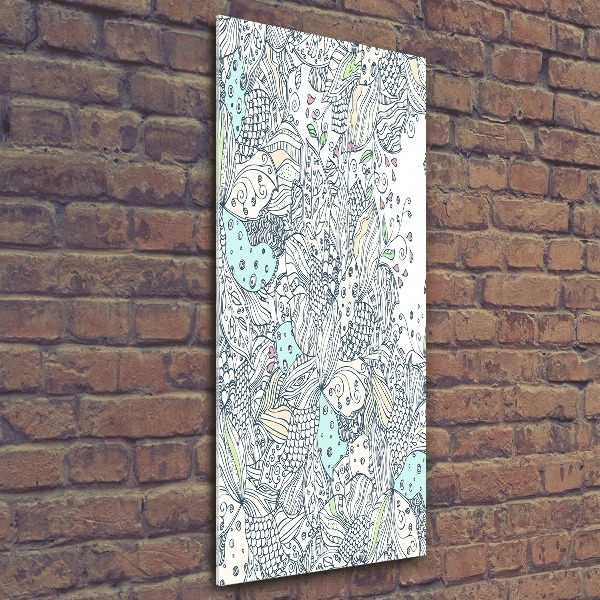 Staand foto in plexiglas Bloemenpatroon